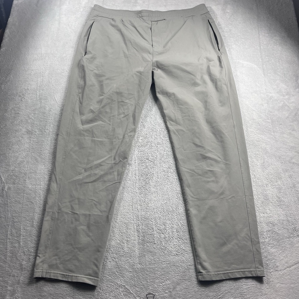 Public Rec Pants Mens 40x30* Gray All Day Everyday Jogger Stretch Drawstring Zip